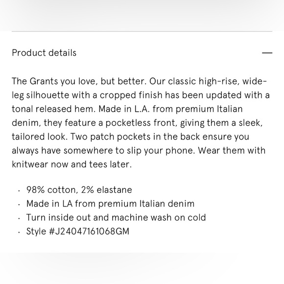 Veronica Beard Grant Released Hem Cropped Wide Leg Jean - Picture 4 of 5